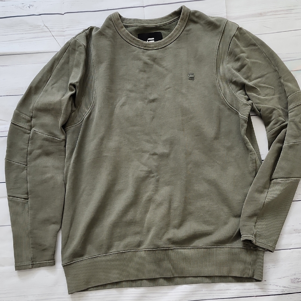G-Star Green Crewneck Sweater Relaxed Fit